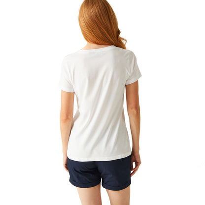 White - Pack Shot - Regatta Womens-Ladies Filandra VIII Photograph T-Shirt