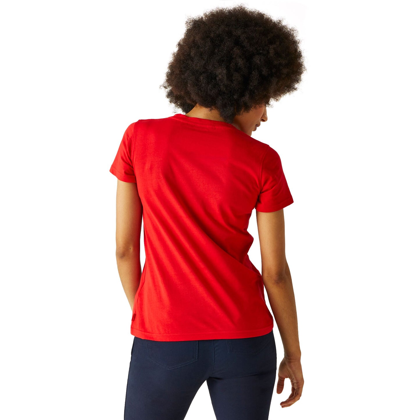 High Risk Red - Pack Shot - Regatta Womens-Ladies Filandra VIII Tropical Leaves T-Shirt