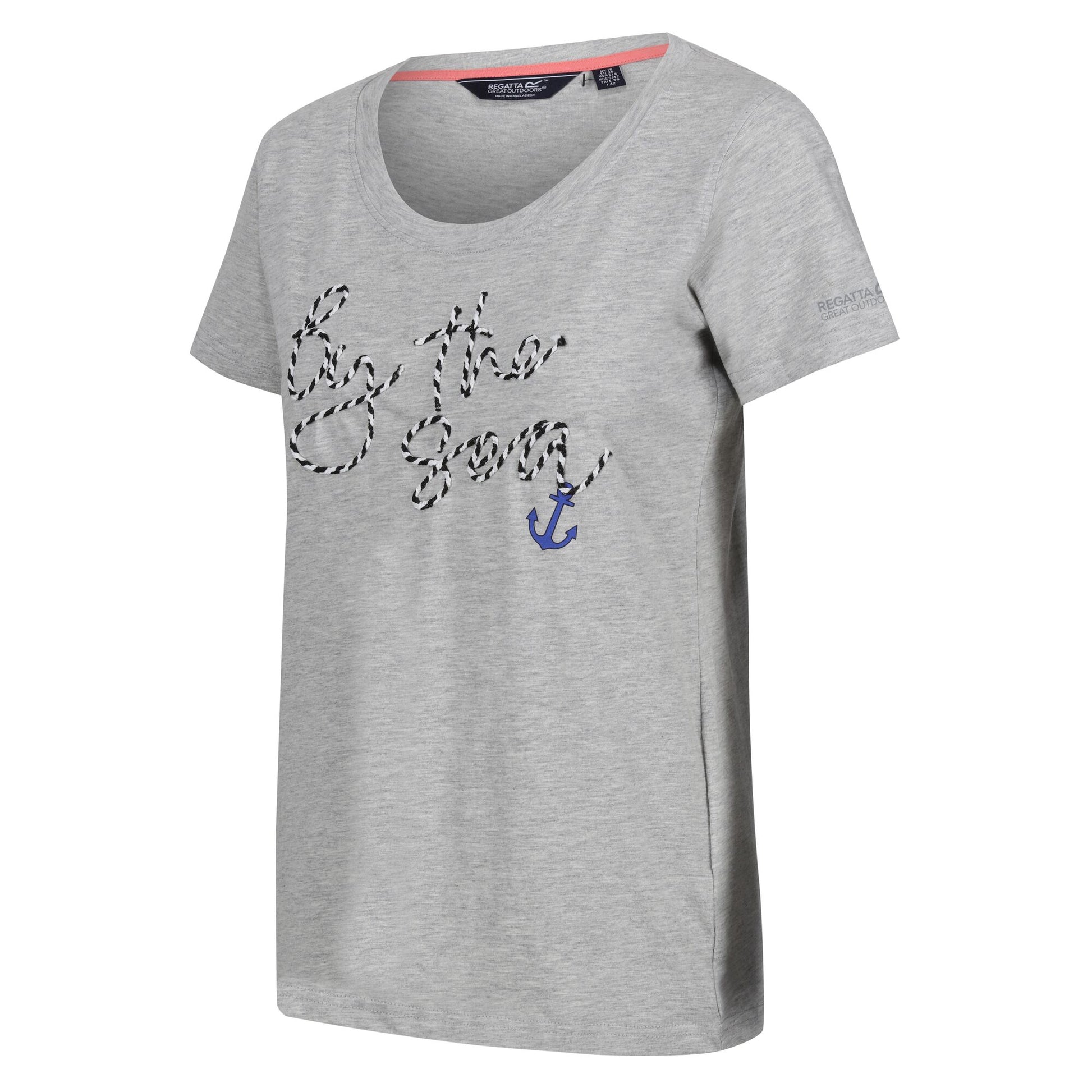 Cyberspace Marl - Side - Regatta Womens-Ladies Filandra VIII Text Marl T-Shirt