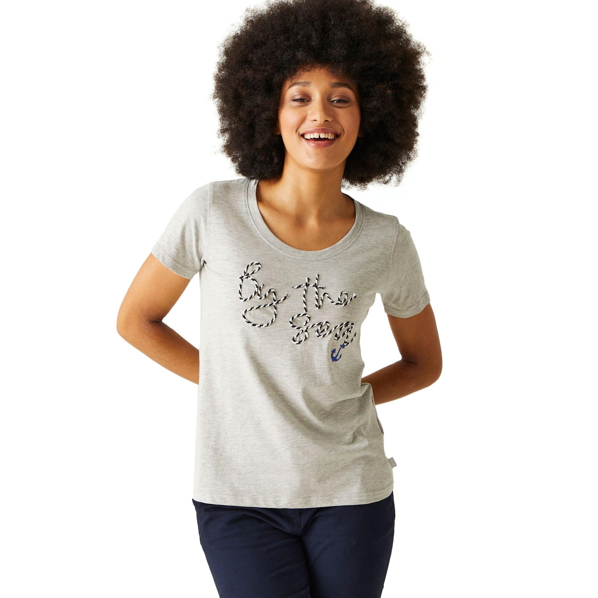 Cyberspace Marl - Lifestyle - Regatta Womens-Ladies Filandra VIII Text Marl T-Shirt