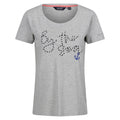 Cyberspace Marl - Front - Regatta Womens-Ladies Filandra VIII Text Marl T-Shirt