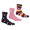 Navy-Duchess - Front - Regatta Womens-Ladies Cosy Socks (Pack of 3)