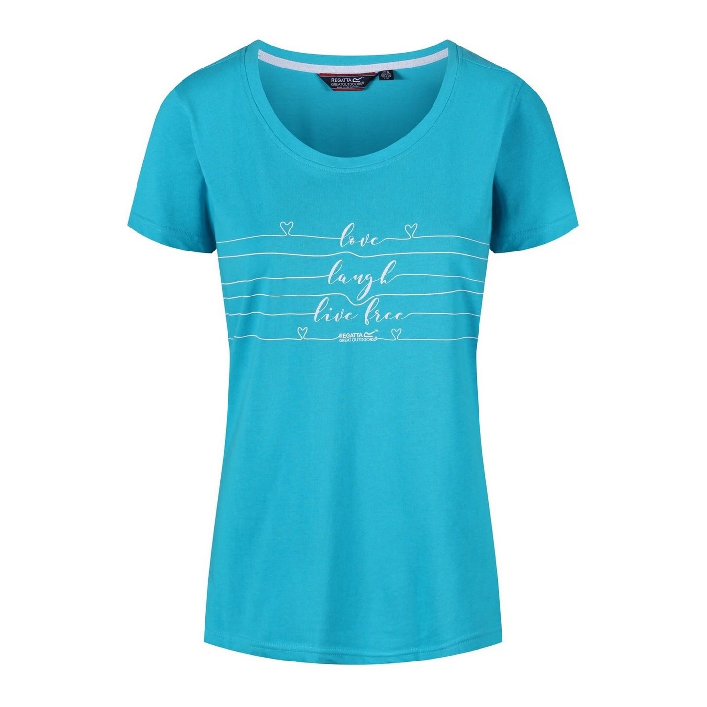Azure Blue - Front - Regatta Womens-Ladies Filandra III Graphic Print Coolweave T-Shirt