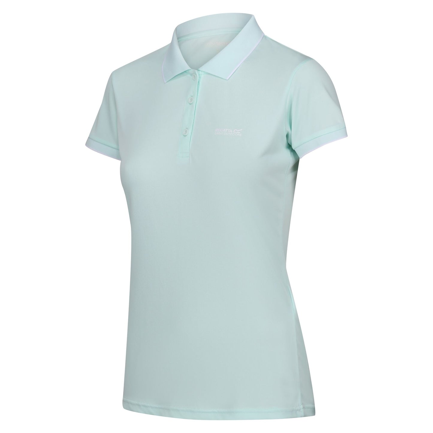 Bleached Aqua - Side - Regatta Womens-Ladies Remex II Marl Active Polo Shirt