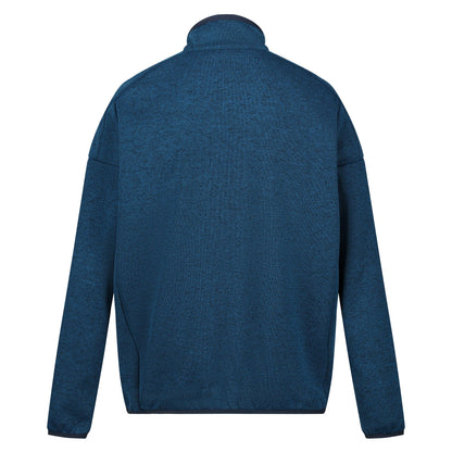 Moroccan Blue-Navy Marl - Back - Regatta Mens Kassam Marl Full Zip Fleece Jacket