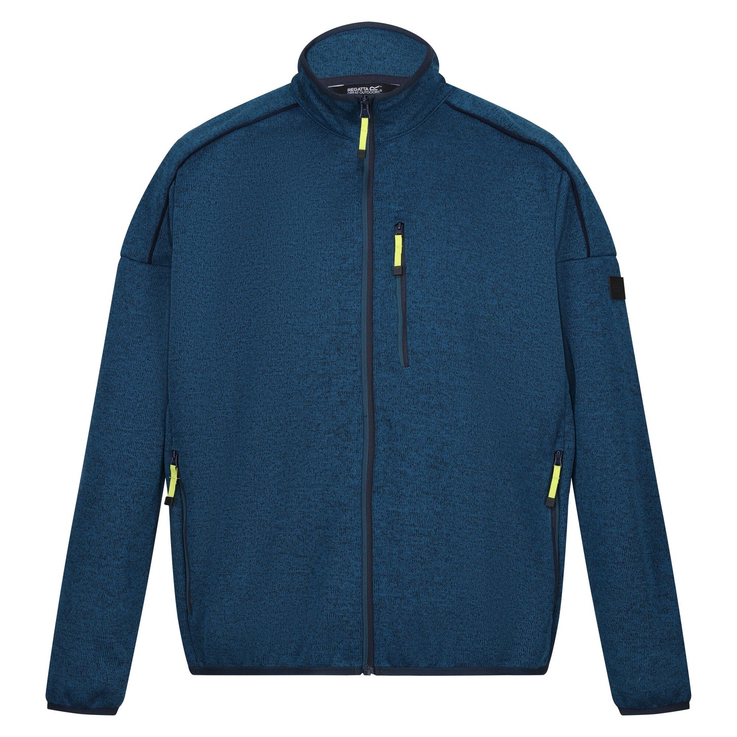 Moroccan Blue-Navy Marl - Front - Regatta Mens Kassam Marl Full Zip Fleece Jacket