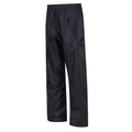 Navy - Side - Regatta Professional Childrens-Kids Waterproof Over Trousers