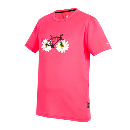 Neon Pink - Side - Dare 2B Childrens-Kids Amuse II Monkey T-Shirt