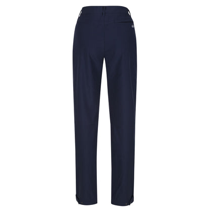 Navy - Close up - Regatta Great Outdoors Womens-Ladies Geo Softshell II Long Leg Trousers