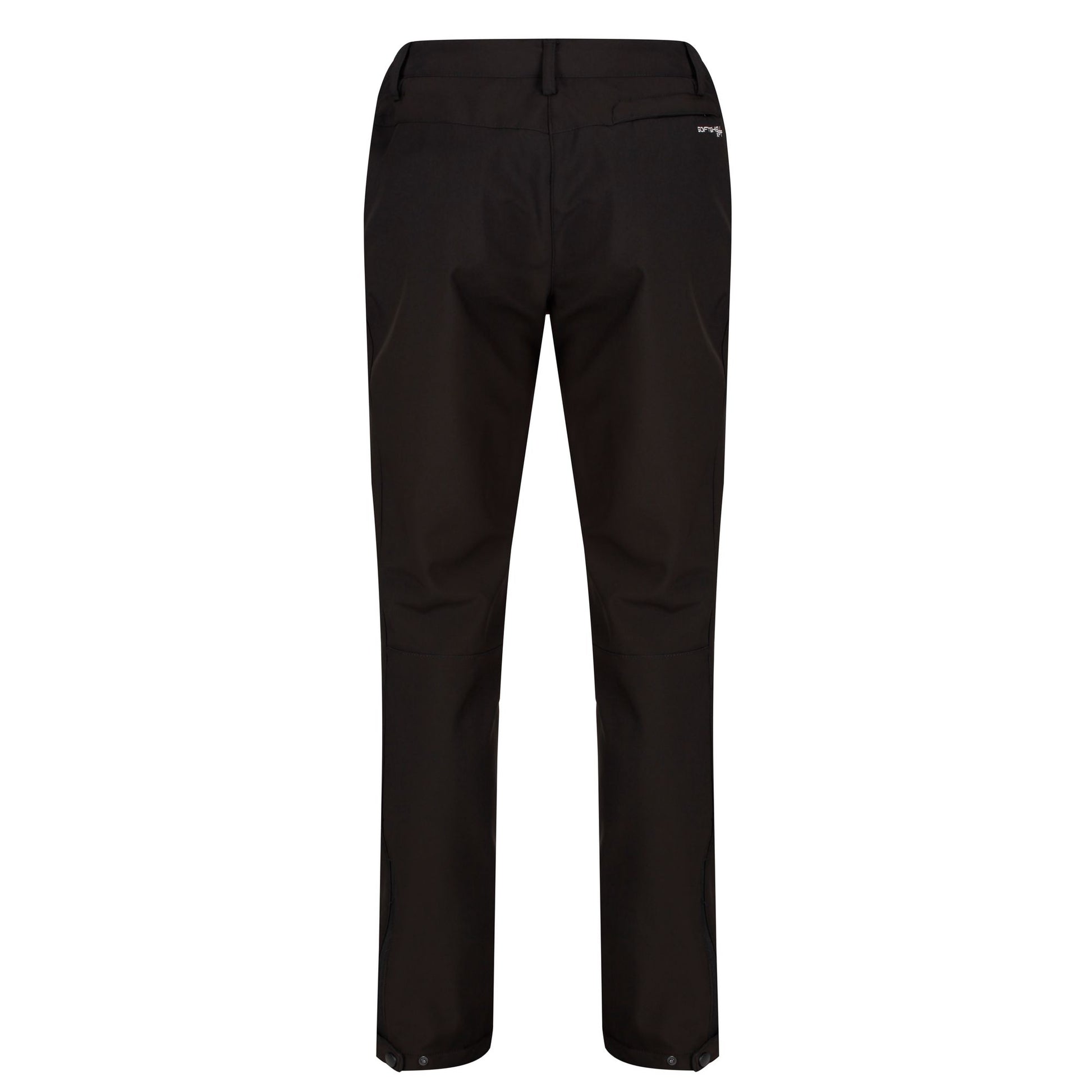 Black - Close up - Regatta Great Outdoors Womens-Ladies Geo Softshell II Long Leg Trousers