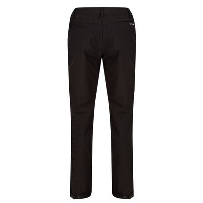 Black - Close up - Regatta Great Outdoors Womens-Ladies Geo Softshell II Long Leg Trousers