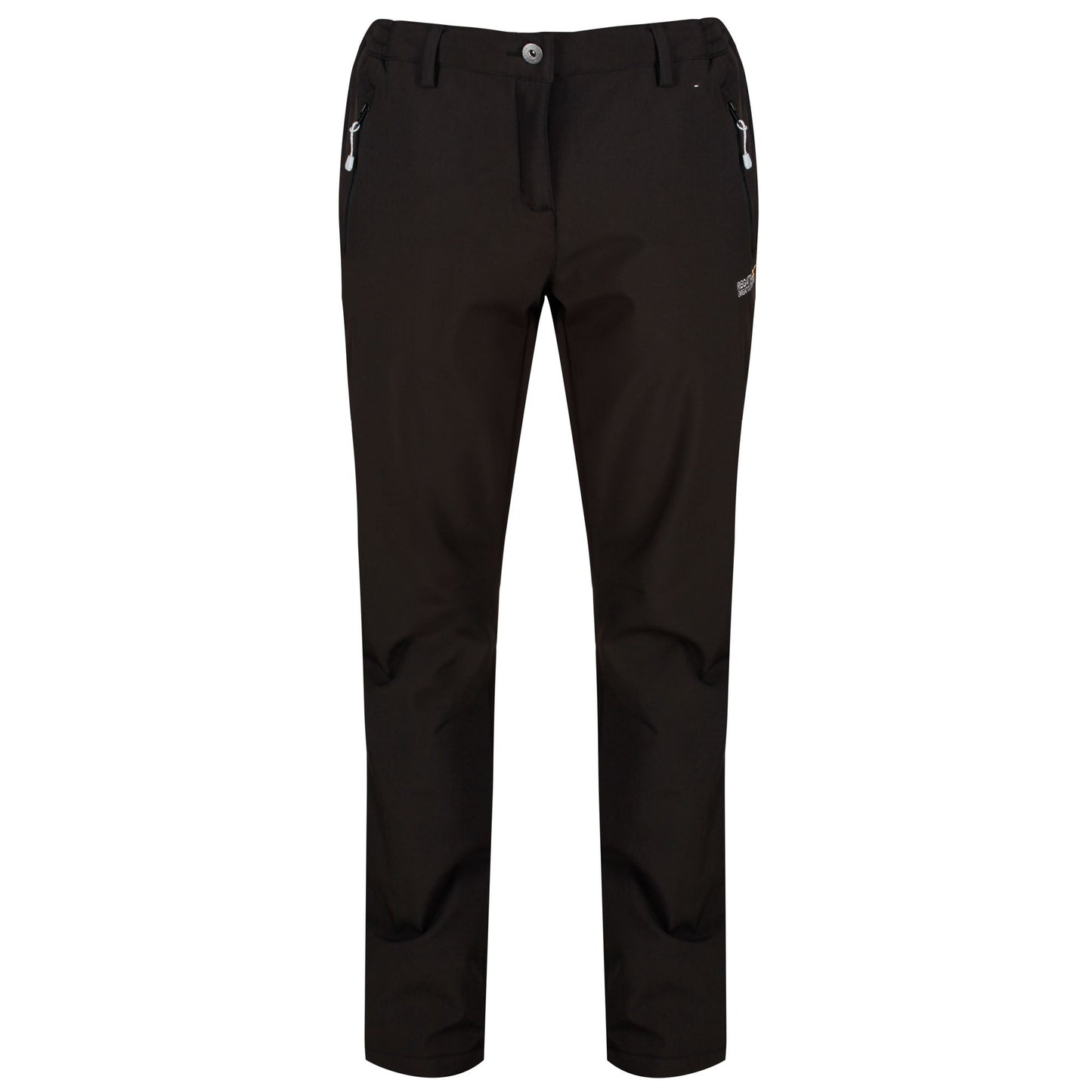 Black - Front - Regatta Great Outdoors Womens-Ladies Geo Softshell II Long Leg Trousers