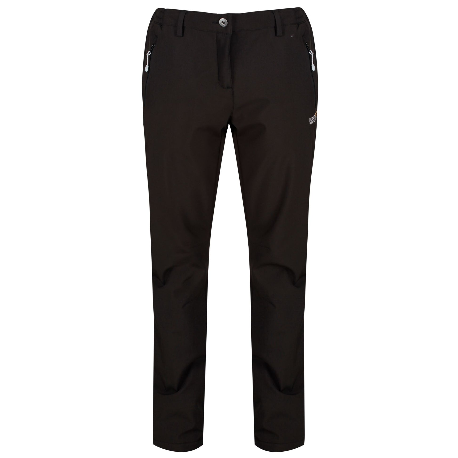 Black - Front - Regatta Great Outdoors Womens-Ladies Geo Softshell II Long Leg Trousers