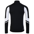 Black-White - Back - Dare 2B Mens Speed Core Stretch Half Zip Base Layer Top