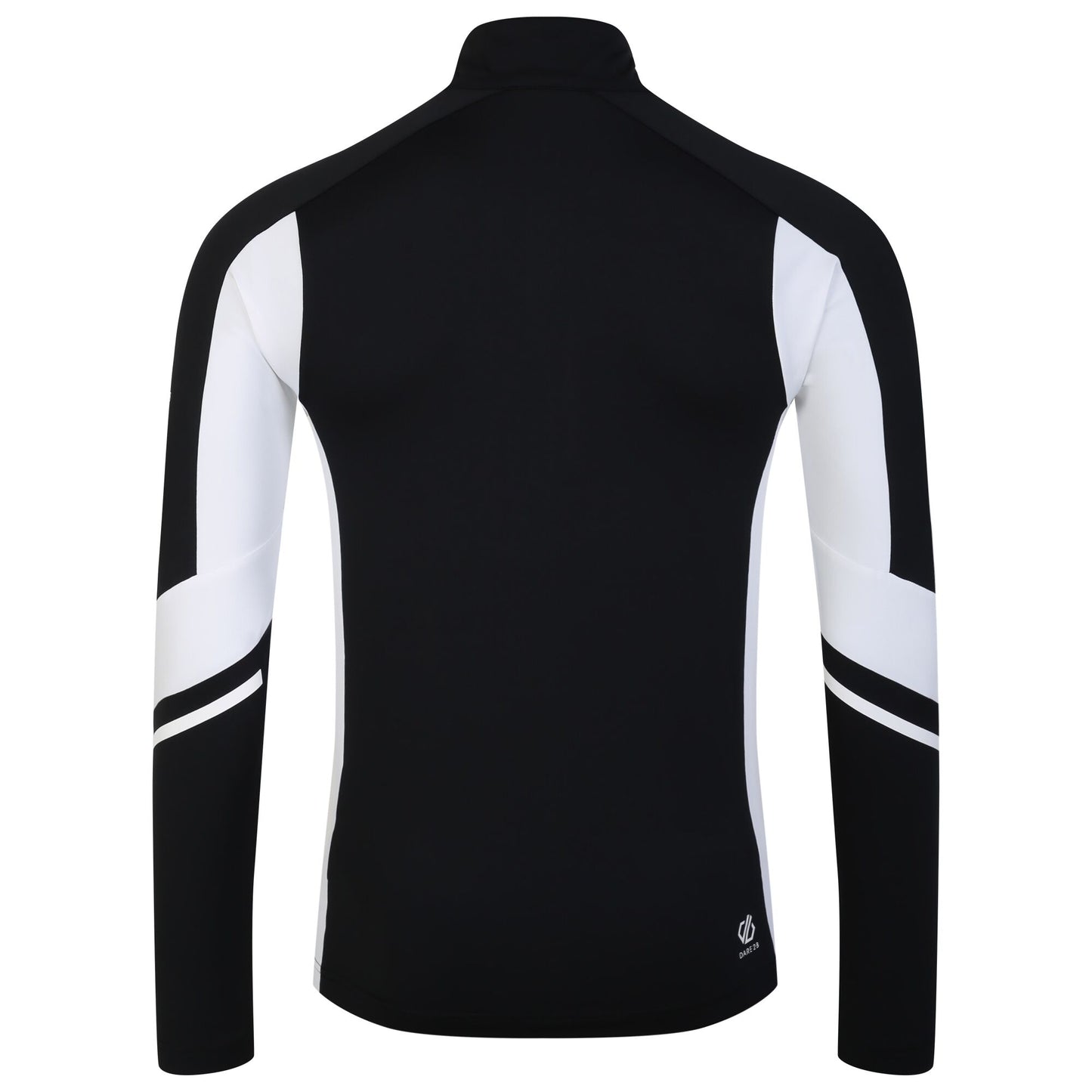 Black-White - Back - Dare 2B Mens Speed Core Stretch Half Zip Base Layer Top