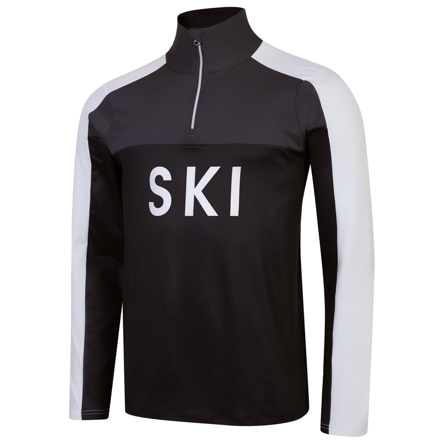 Black-Ebony - Side - Dare 2B Mens Ski Core Stretch Base Layer Top
