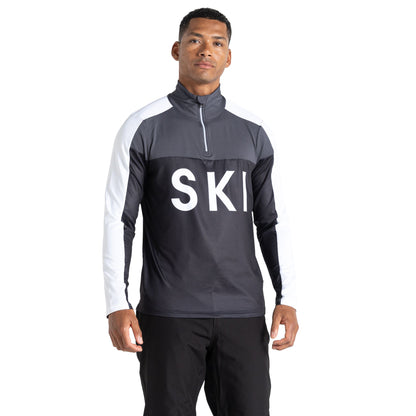 Black-Ebony - Lifestyle - Dare 2B Mens Ski Core Stretch Base Layer Top