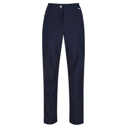Navy - Front - Regatta Great Outdoors Womens-Ladies Geo Softshell II Regular Leg Trousers