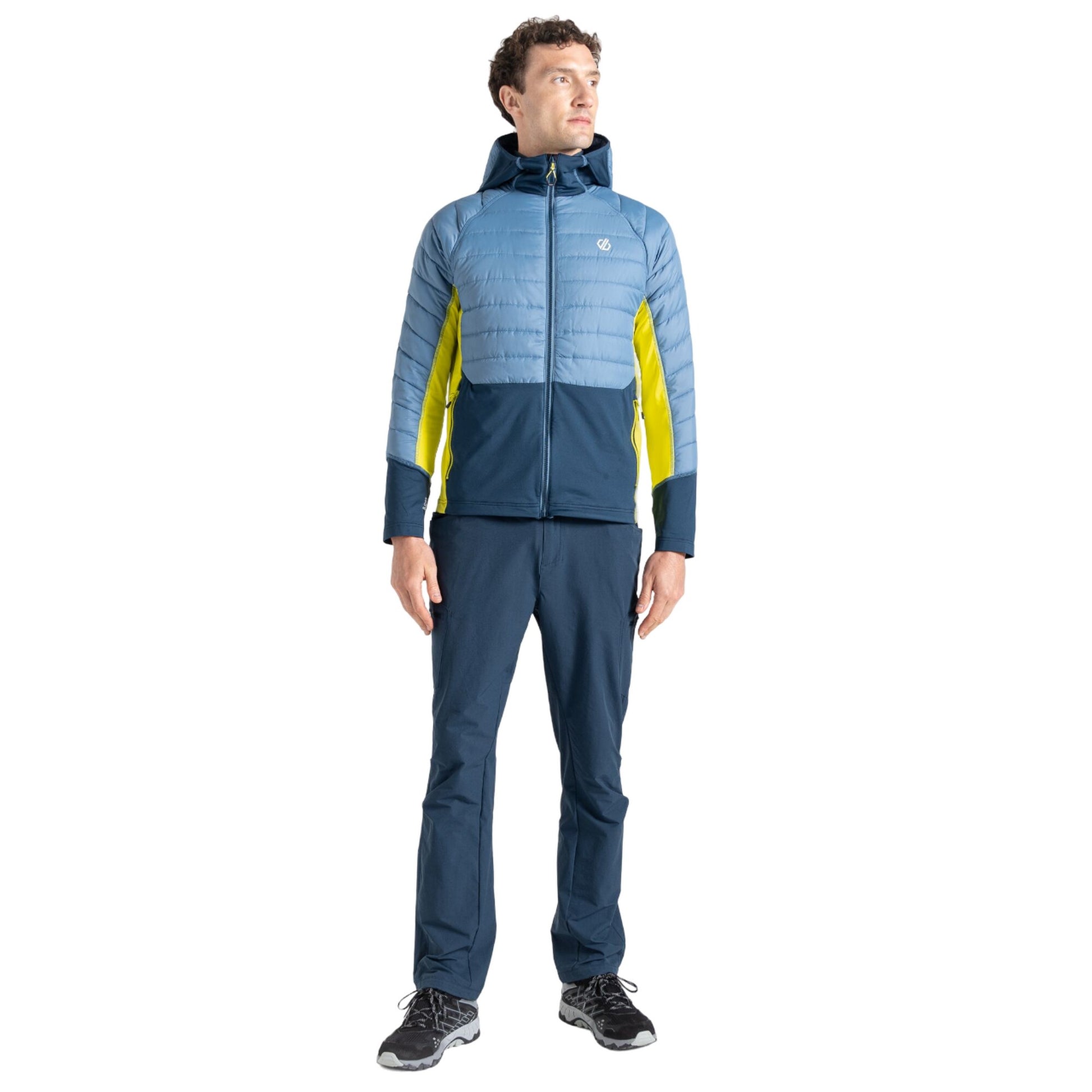 Coronet Blue-Moonlight Denim - Close up - Dare 2B Mens Descending Hybrid Jacket