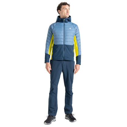 Coronet Blue-Moonlight Denim - Close up - Dare 2B Mens Descending Hybrid Jacket