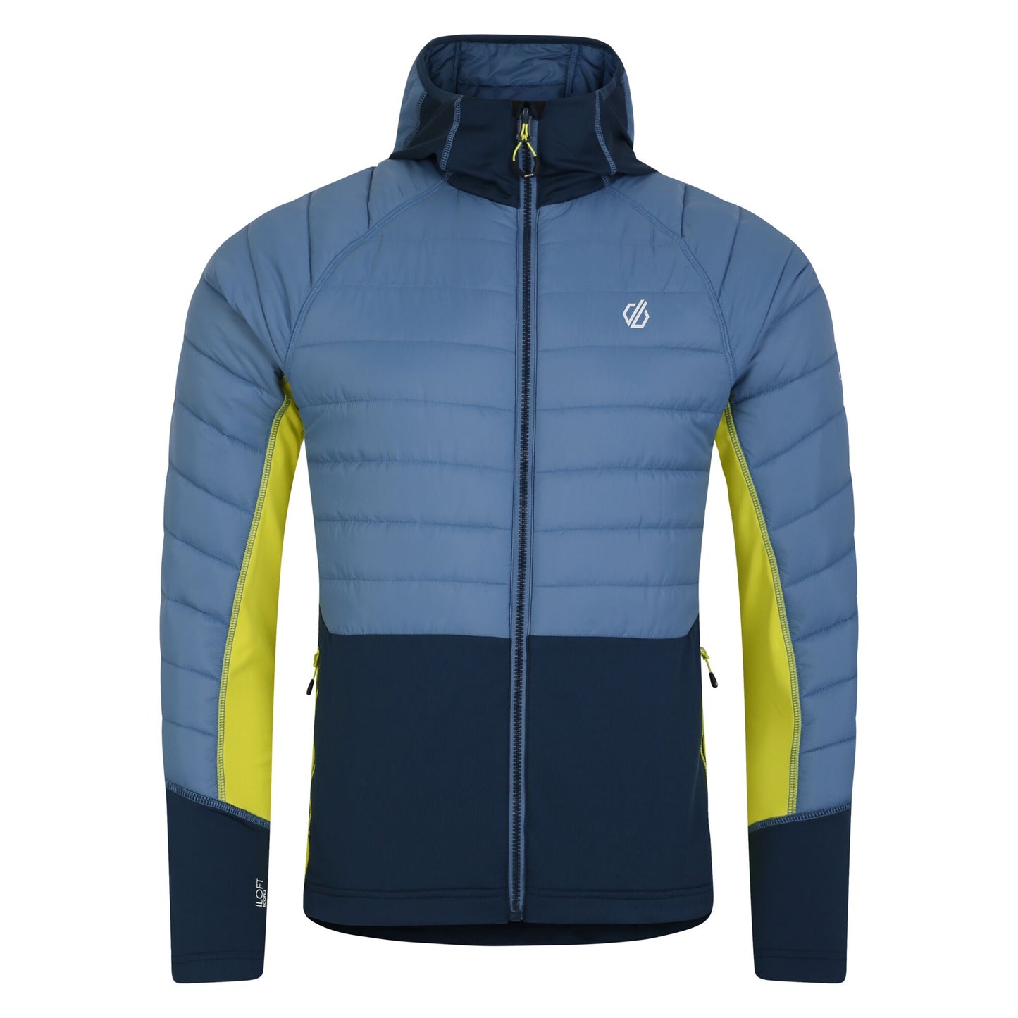 Coronet Blue-Moonlight Denim - Front - Dare 2B Mens Descending Hybrid Jacket