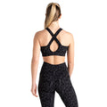 Black - Pack Shot - Dare 2B Womens-Ladies Swift II Animal Print Sports Bra