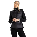 Black - Side - Dare 2B Womens-Ladies Icy Hybrid Padded Jacket