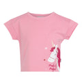 Sweet Pink - Front - Regatta Childrens-Kids Animal Luna The Unicorn T-Shirt