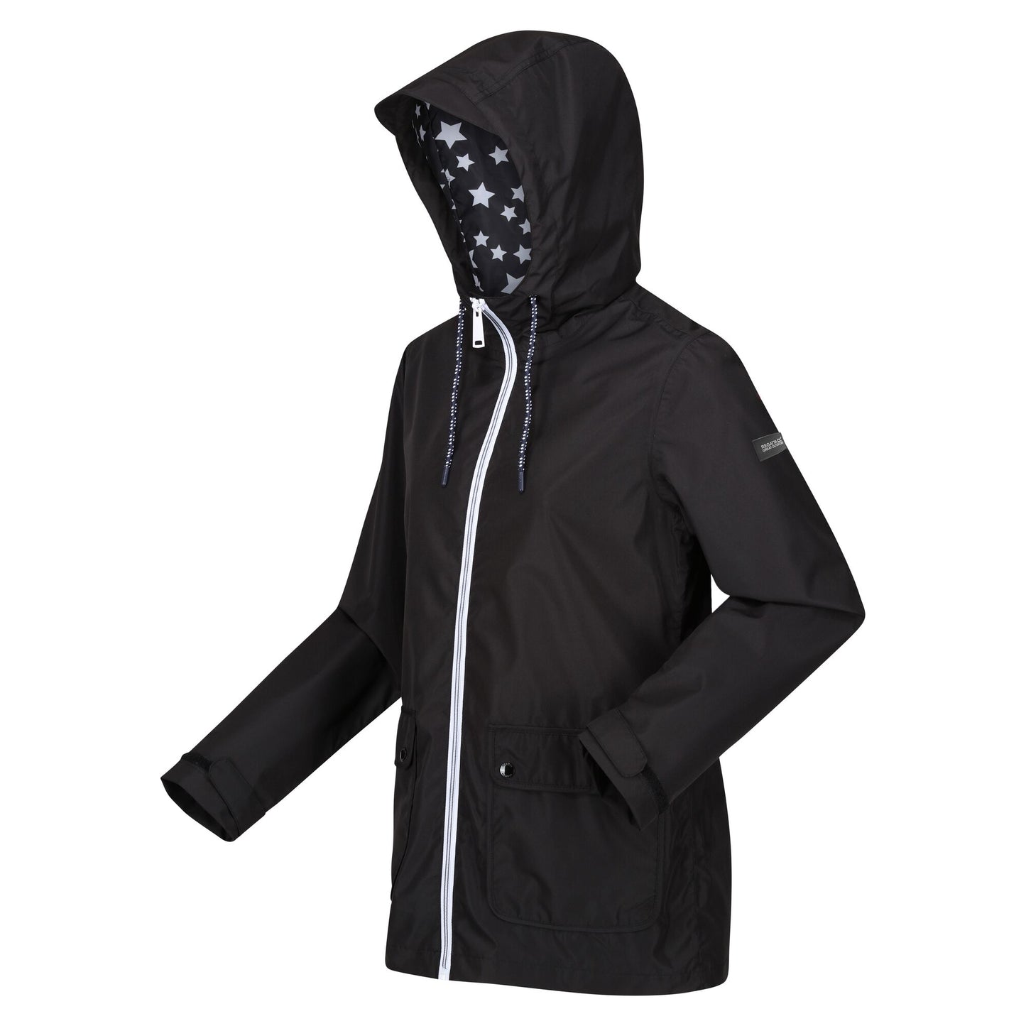 Black - Side - Regatta Womens-Ladies Bayletta Waterproof Jacket