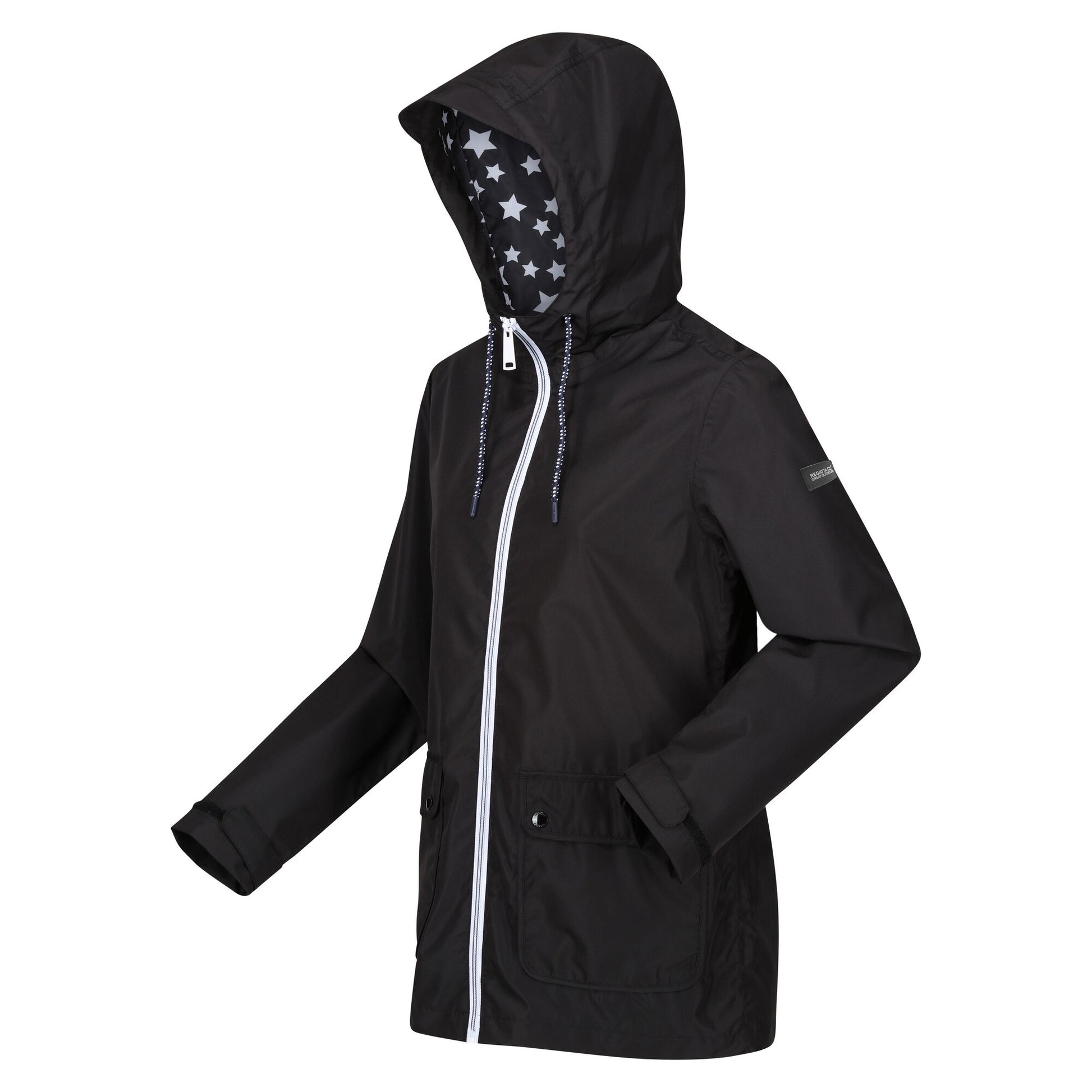 Black - Side - Regatta Womens-Ladies Bayletta Waterproof Jacket