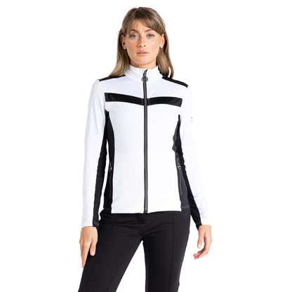 White-Black - Lifestyle - Dare 2B Womens-Ladies Divinity II Core Stretch Fleece Jacket