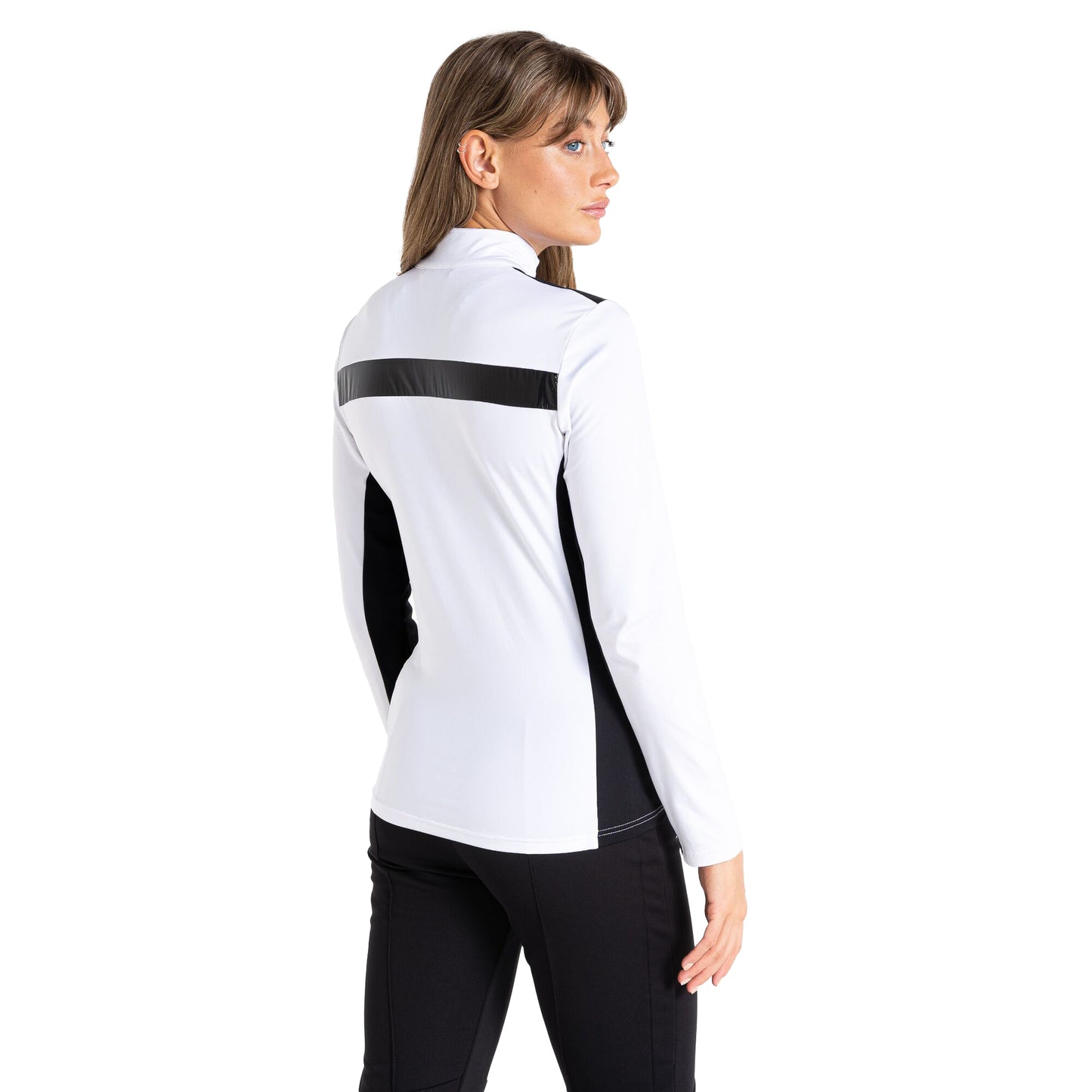 White-Black - Pack Shot - Dare 2B Womens-Ladies Divinity II Core Stretch Fleece Jacket