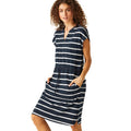 Navy-White - Lifestyle - Regatta Womens-Ladies Bayletta Striped Midi Dress