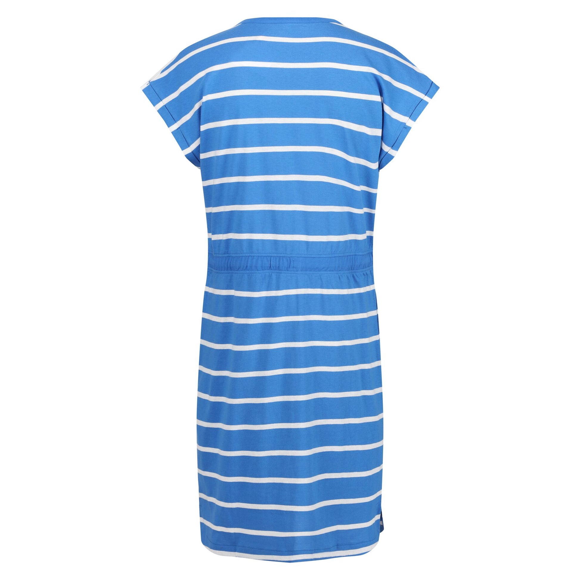 Sonic Blue-White - Back - Regatta Womens-Ladies Bayletta Striped Midi Dress