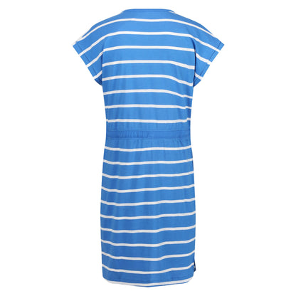 Sonic Blue-White - Back - Regatta Womens-Ladies Bayletta Striped Midi Dress