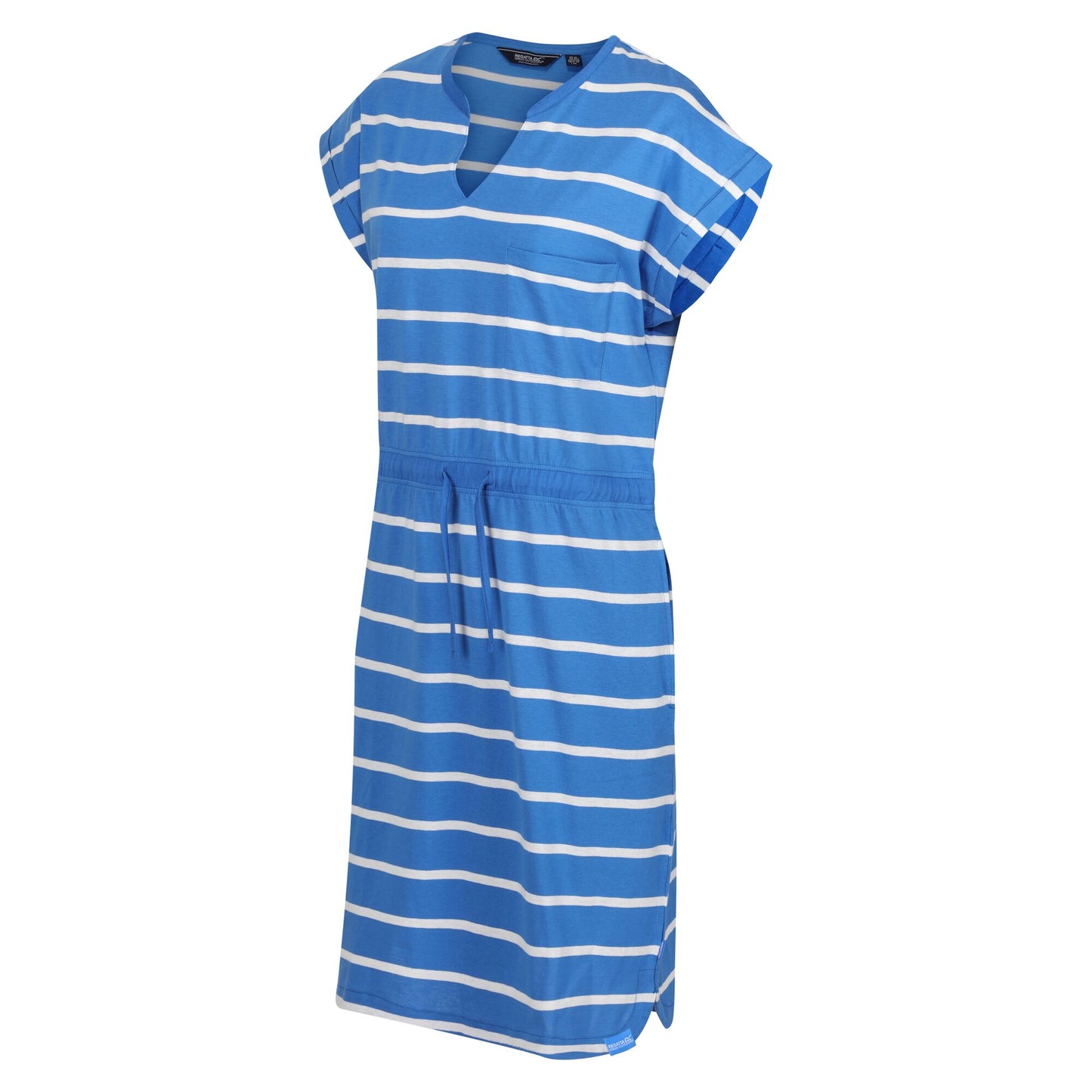 Sonic Blue-White - Side - Regatta Womens-Ladies Bayletta Striped Midi Dress
