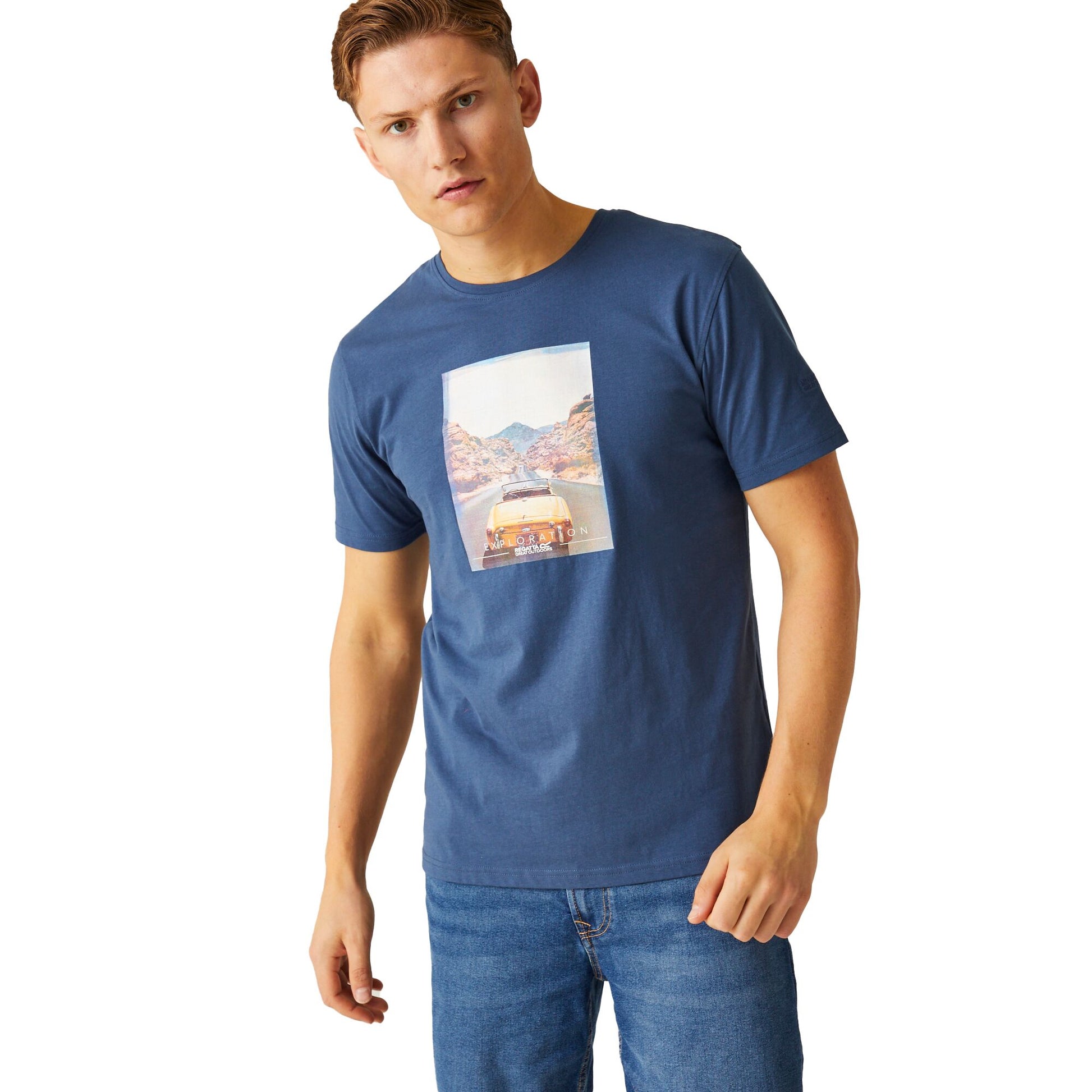 Dark Denim - Lifestyle - Regatta Mens Cline VIII Road T-Shirt