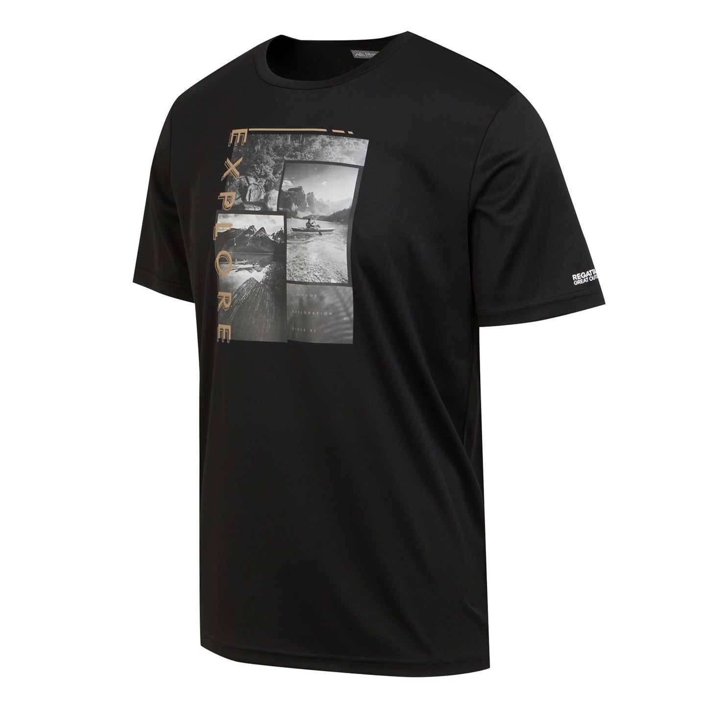 Black - Side - Regatta Mens Fingal VIII Explore T-Shirt