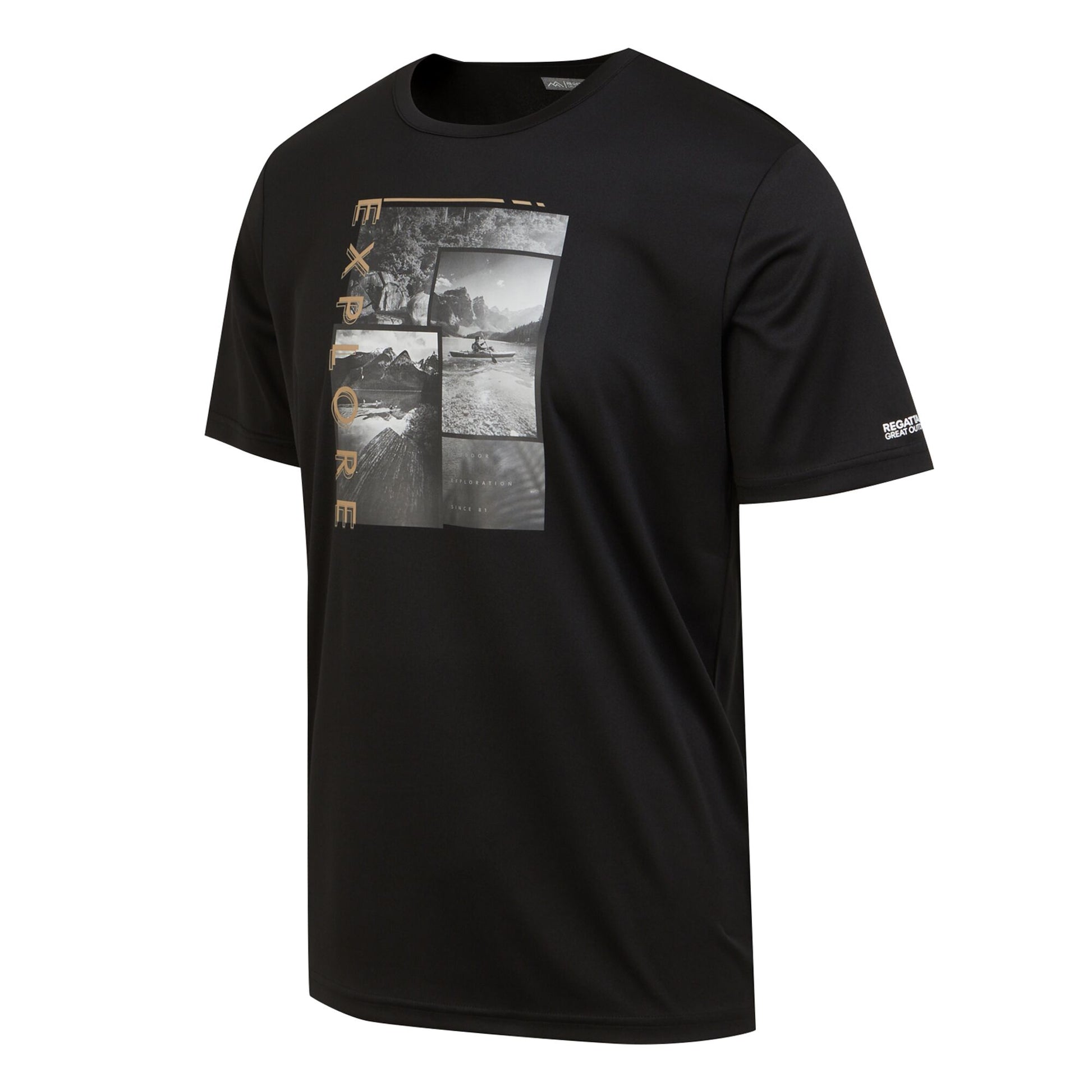 Black - Side - Regatta Mens Fingal VIII Explore T-Shirt
