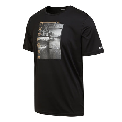Black - Side - Regatta Mens Fingal VIII Explore T-Shirt