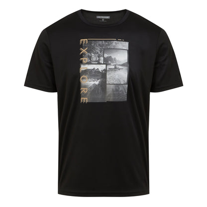 Black - Front - Regatta Mens Fingal VIII Explore T-Shirt