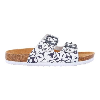 Navy-White - Lifestyle - Regatta Womens-Ladies Mia Double Strap Sandals