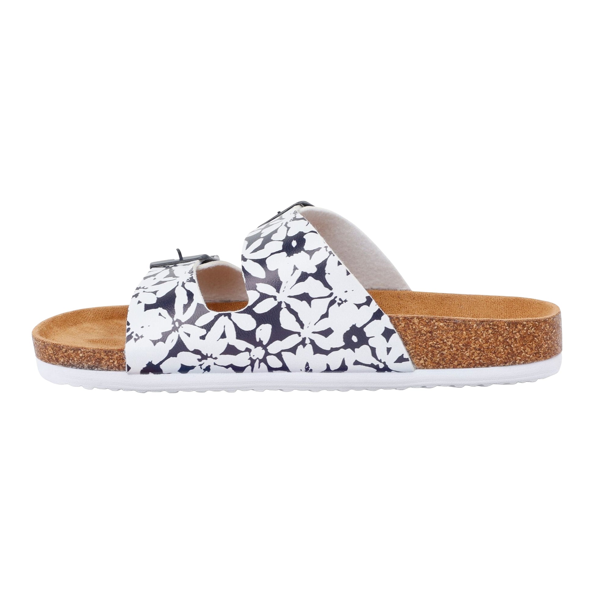Navy-White - Side - Regatta Womens-Ladies Mia Double Strap Sandals