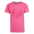 Flamingo Pink - Front - Regatta Childrens-Kids Bosley VII Text T-Shirt