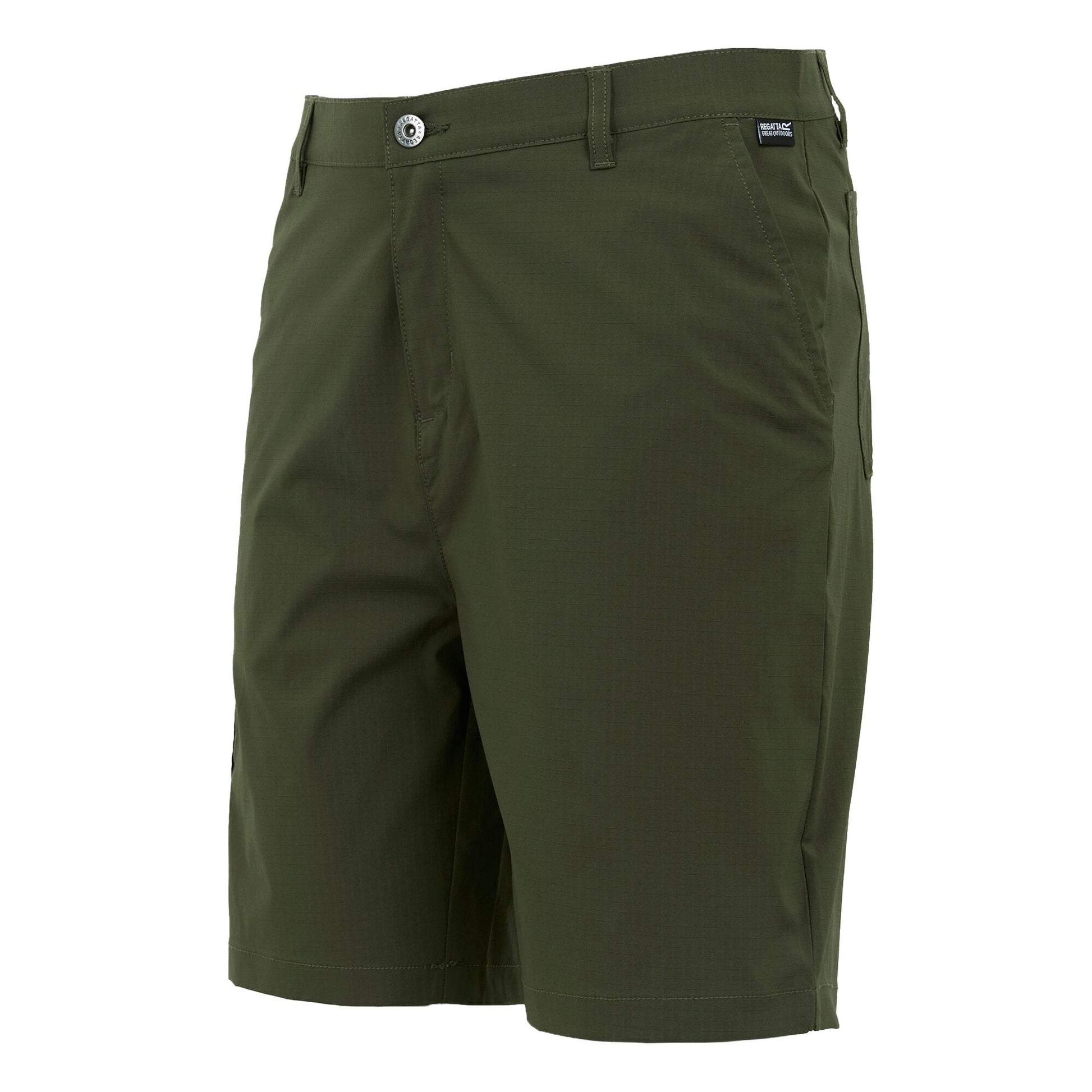 Dark Khaki - Side - Regatta Mens Dalry Multi Pocket Shorts