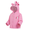 Sweet Pink - Side - Regatta Childrens-Kids Animal Luna The Unicorn Waterproof Jacket