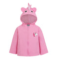Sweet Pink - Front - Regatta Childrens-Kids Animal Luna The Unicorn Waterproof Jacket