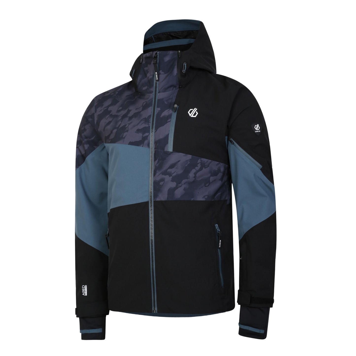 Black - Side - Dare 2B Mens Supernova II Camo Ski Jacket