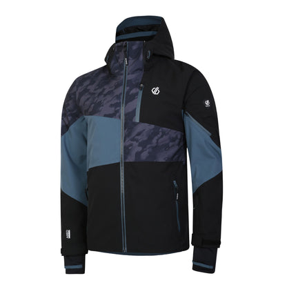 Black - Side - Dare 2B Mens Supernova II Camo Ski Jacket