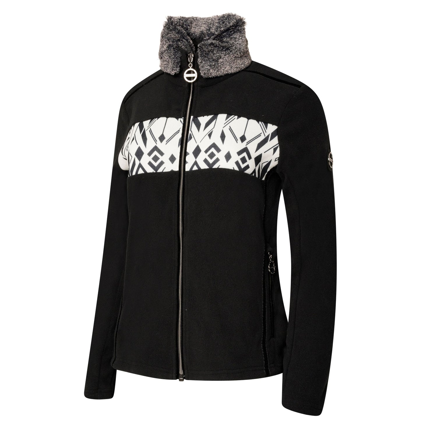 Black - Side - Dare 2B Womens-Ladies Engross II Full Zip Sweatshirt
